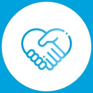 Icon image of a hand shake.